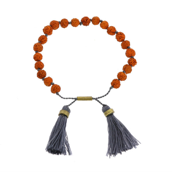 Mala and Tassel Bracelet - Blue