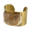 Banten Wide Cuff - Light Horn, Brass