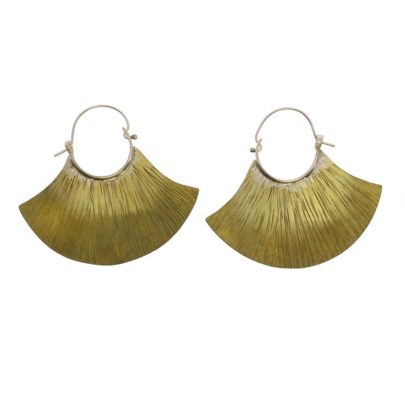 Brass Earrings, Fan