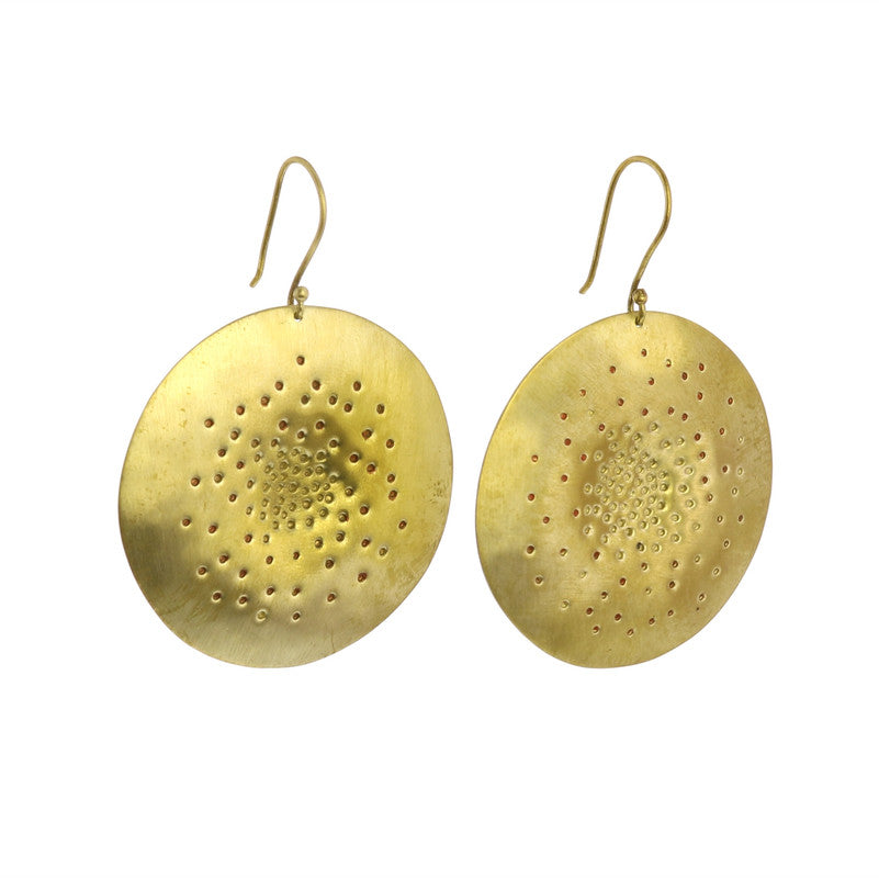 Brass Center Punch Earrings