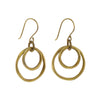 Small Round Gemini Earrings - Brass