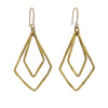 Rhombus Gemini Earrings - Brass