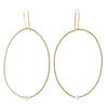 Lombok Organic Oval Earring - Aqua