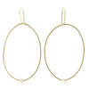 Lombok Organic Oval Earring - White