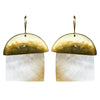 Zia Earring, Brass, Mother of Pearl - Light