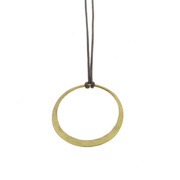 Brass Hoop Pendant