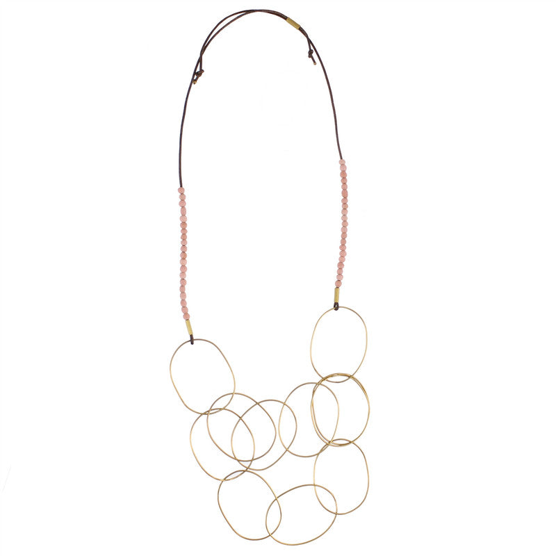 Lombok Organic Link Necklace - Pink