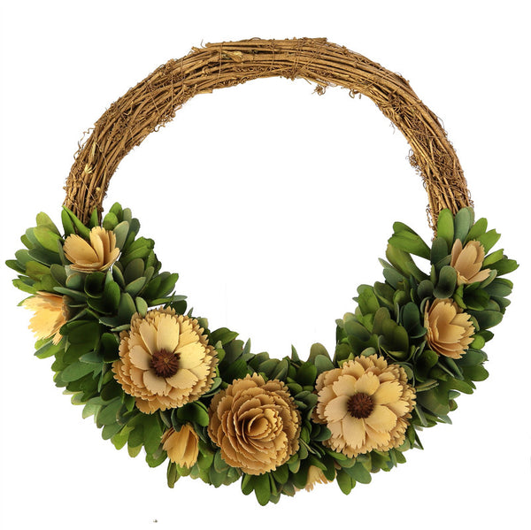 Wood Shaving Wreath - Lrg - Naturals