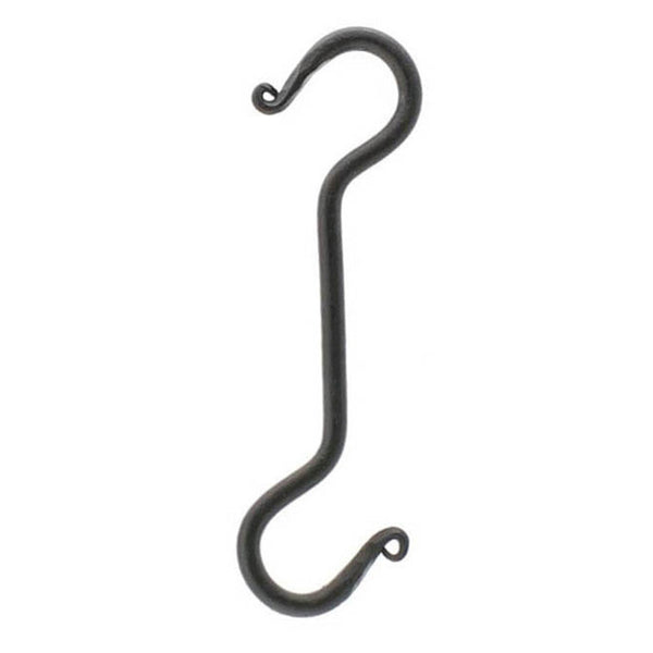 Forged Iron Link S Hook - 8 in - Antique Black