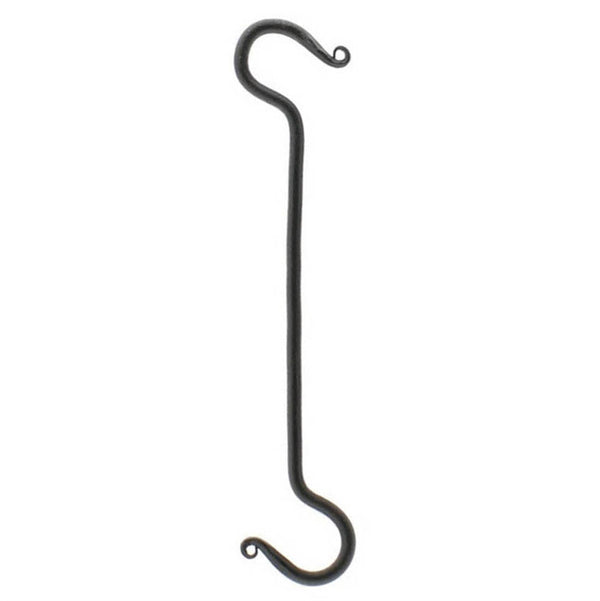 Forged Iron Link S Hook - 12 in - Antique Black