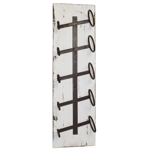 Bungalow Wine Rack, Wood & Iron