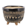 Apache Print Bowl, Ceramic - Sm - Black & Natural