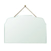 Farrah Beveled Mirror, Brass - Horizontal Rectangle