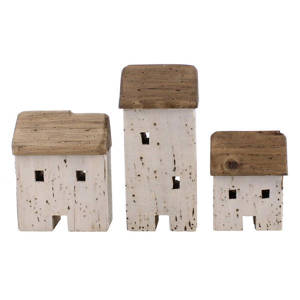 Kelso Wood Cottages, Set of 3 - Natural Wood