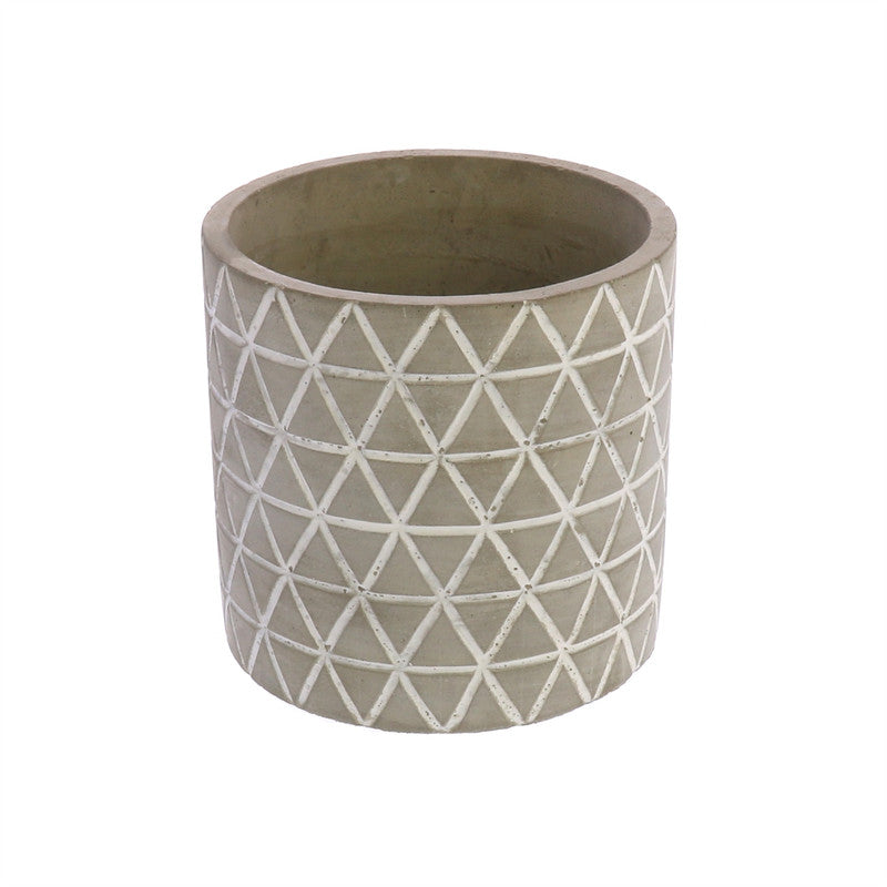 Paso Diamond Cachepot, Cement - Sm