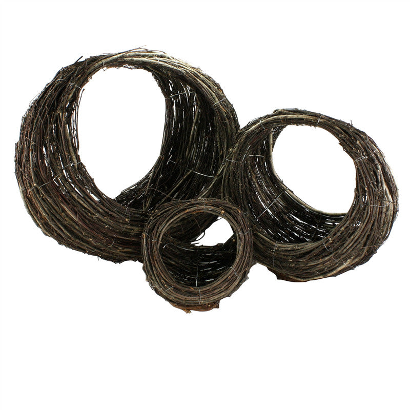 Willow Ellipse Baskets - Set of 3 Natural