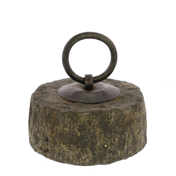 Stone Doorstop with Iron Ring