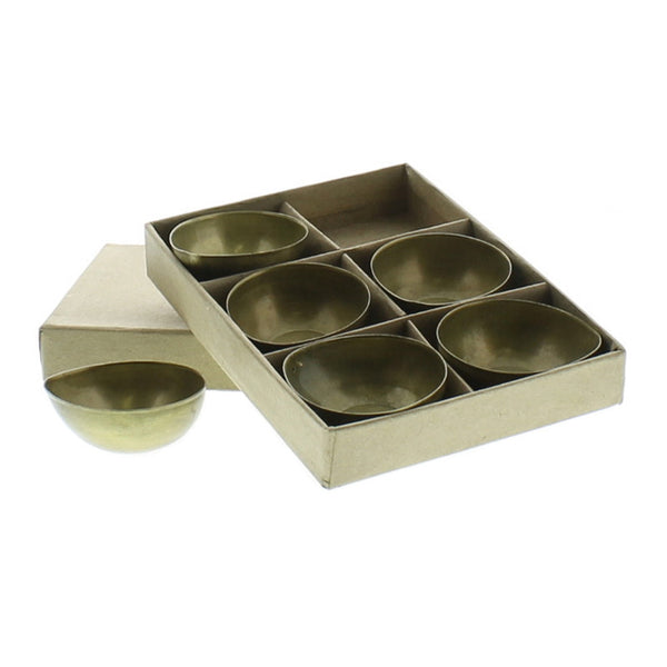 Alma Metal Tealight Holder - Boxed Set of 6 - Brass