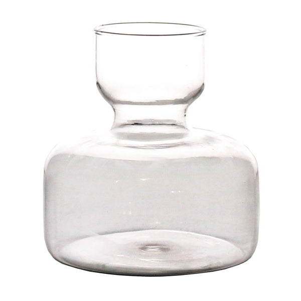 Bulb Vase, Wide Bottom, Glass