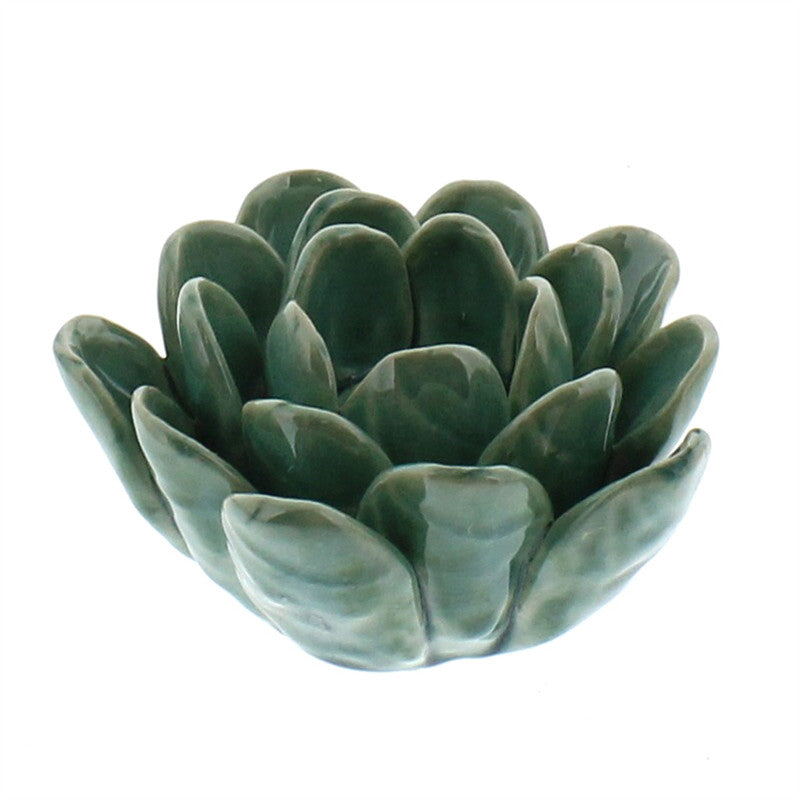 Succulent Tealight Holder - Blue