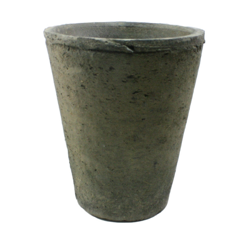 Rustic Terra Cotta Rose Pot - Med Moss Grey