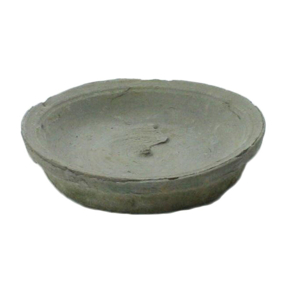 Rustic Terra Cotta Saucer 5 in Moss Grey