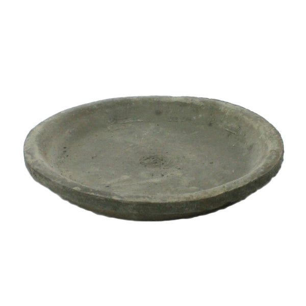 Rustic Terra Cotta Saucer 7.5 in Moss Grey