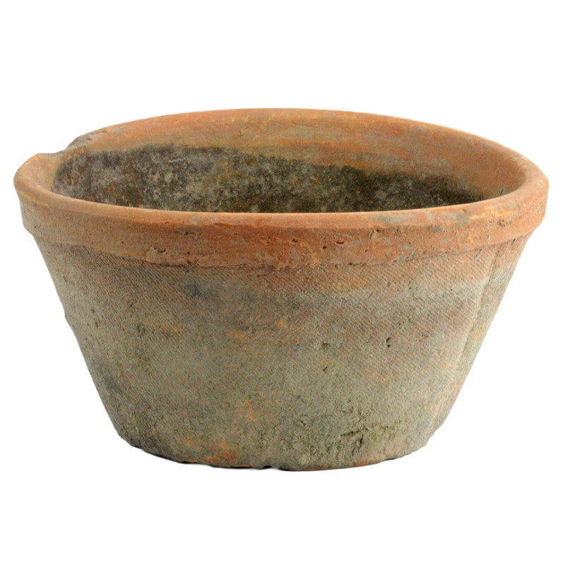 Rustic Terra Cotta Oval Pot - Sm Antique Red