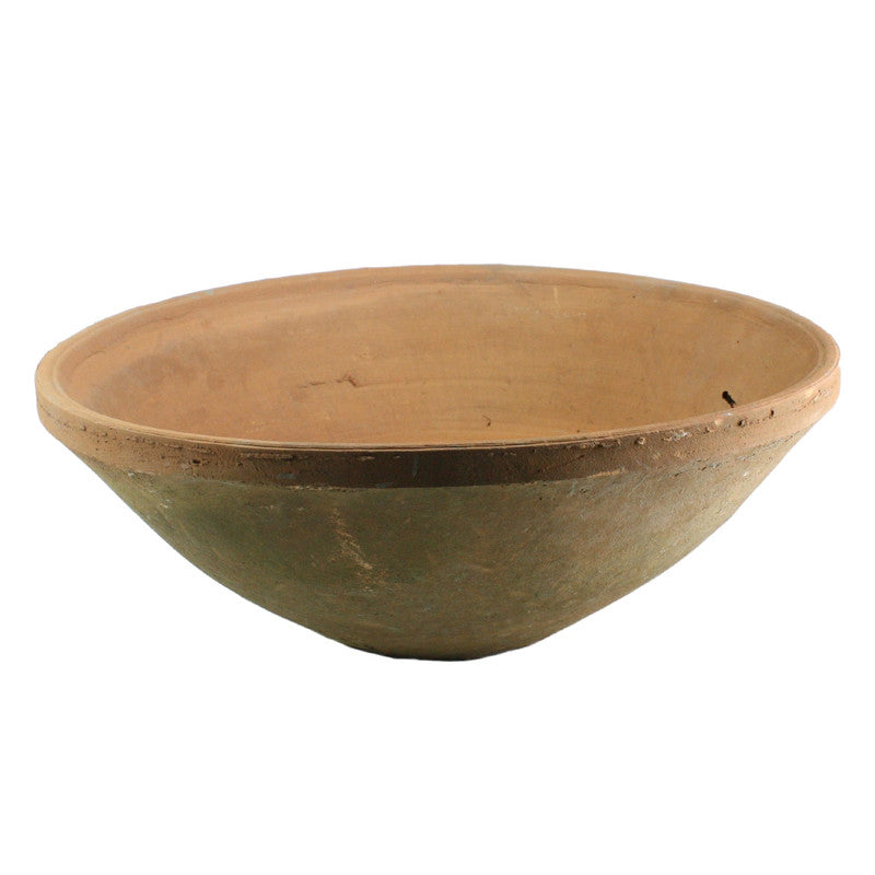 Rustic Terra Cotta Bowl - Lrg Antique Red