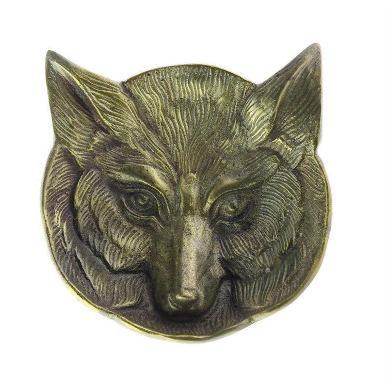 Fox Cast Metal Dish - Antique Brass