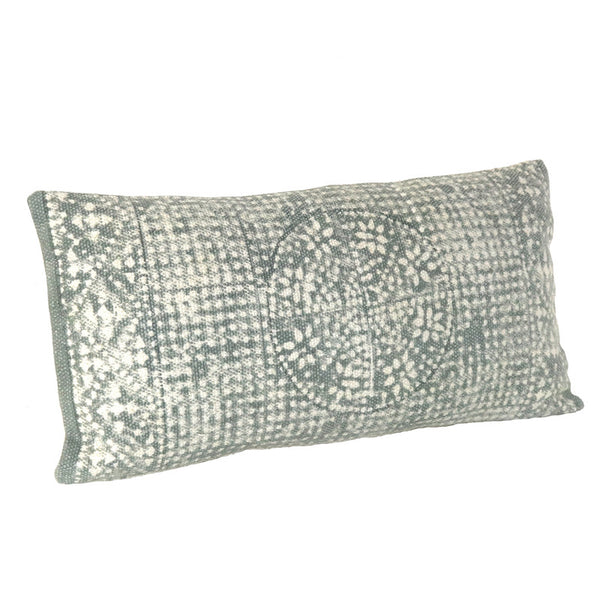 Wyatt Pillow 12x24 - Sky Grey