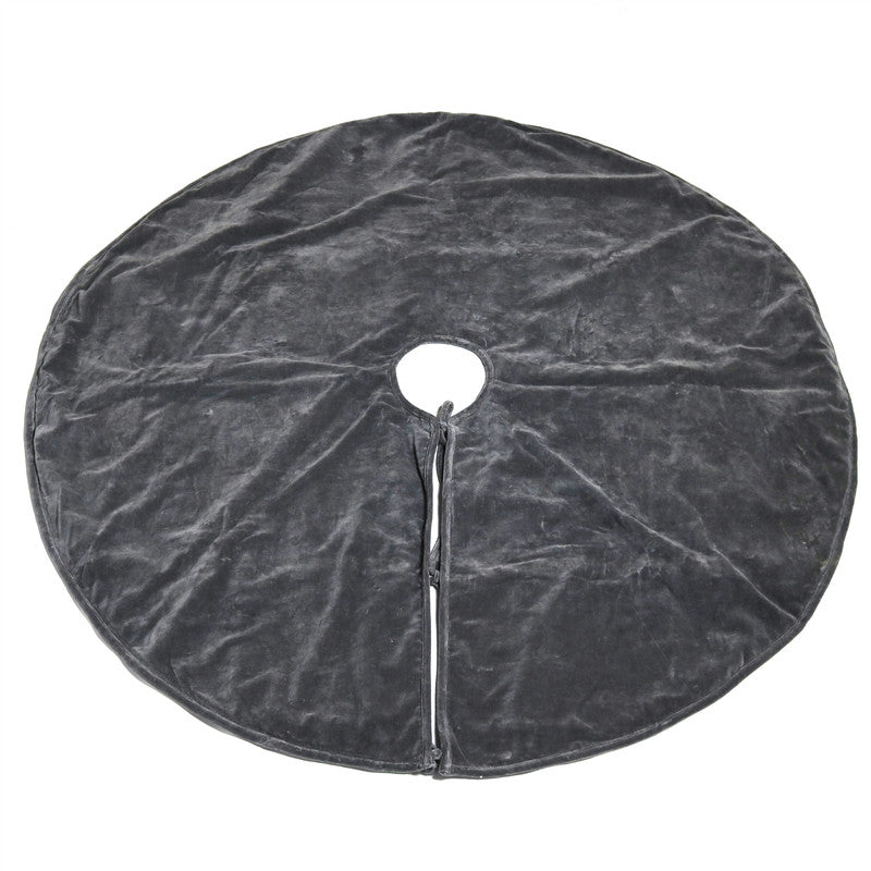 Velvet Tree Skirt - Gray