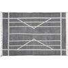 Block Print Rug Cotton Rug, 4x6 Centerpoint Stripe