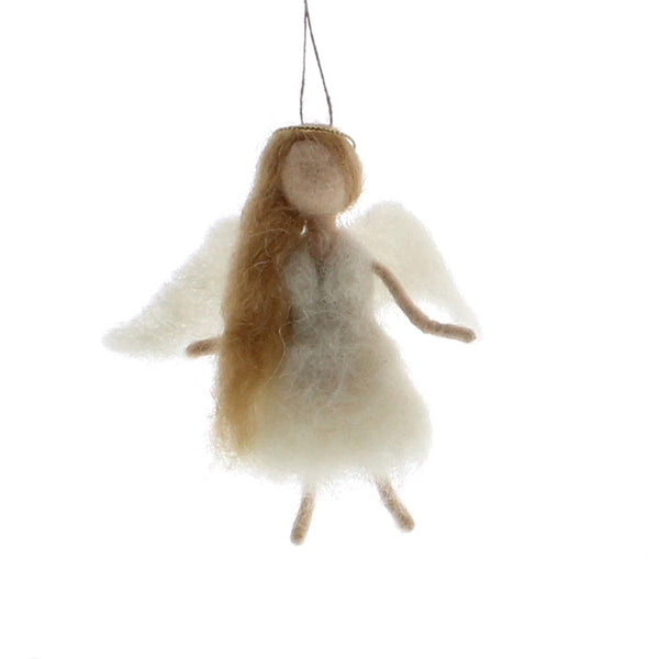 Felt Angel Ornament - Blonde