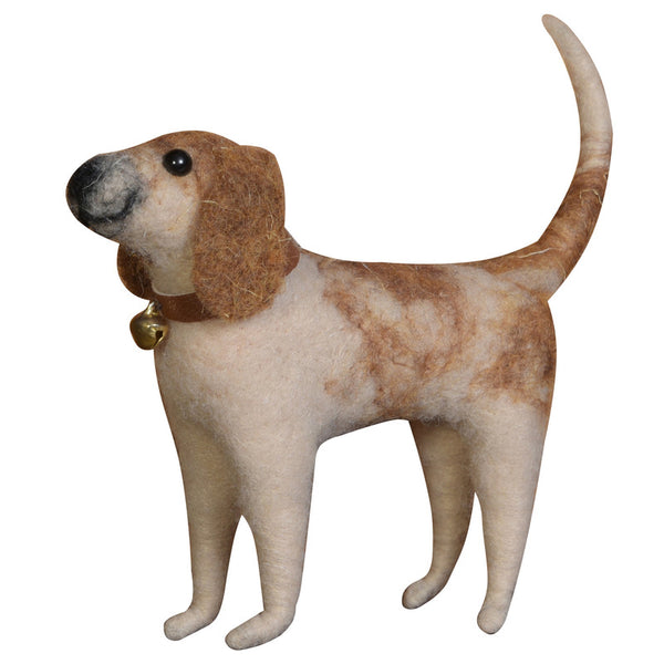 Dog Ornament, Felt - Brown