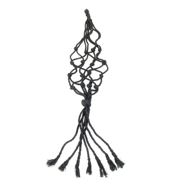 Macrame Hanger - Black Cotton